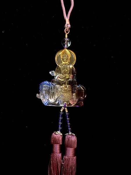 Ngọc Bội Phật Bản Mệnh (Tuổi Thìn, Tuổi Tỵ) - Phổ Hiền Bồ Tát Đá Lưu Ly - PH480b