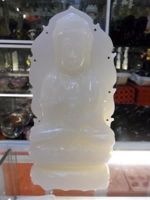 Tượng Phật Bà Quan Âm Bạch Ngọc 3.08 Kg - 117357
